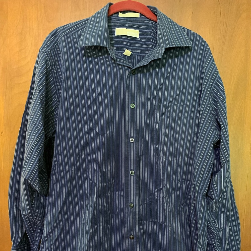 Michael Kors Men's Dress Shirt Size L 16 1/2 32/33